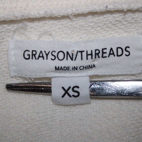 Grayson Threads Sz XS White Gray Orange Skull Graphic Cotton Polyester Top - Picture 11 of 16